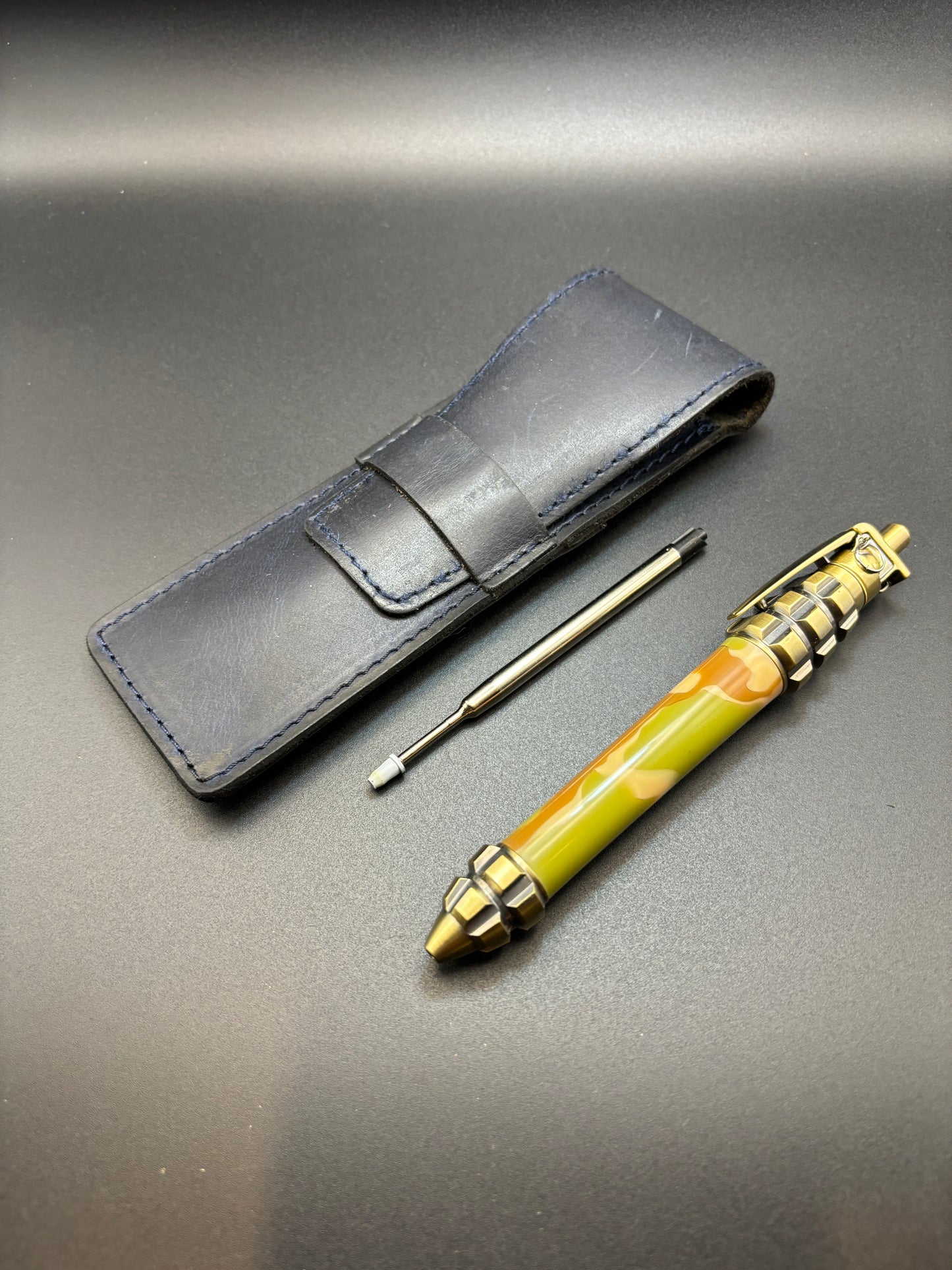 Grenade Pen ★ Antique Brass ★ Desert Camo