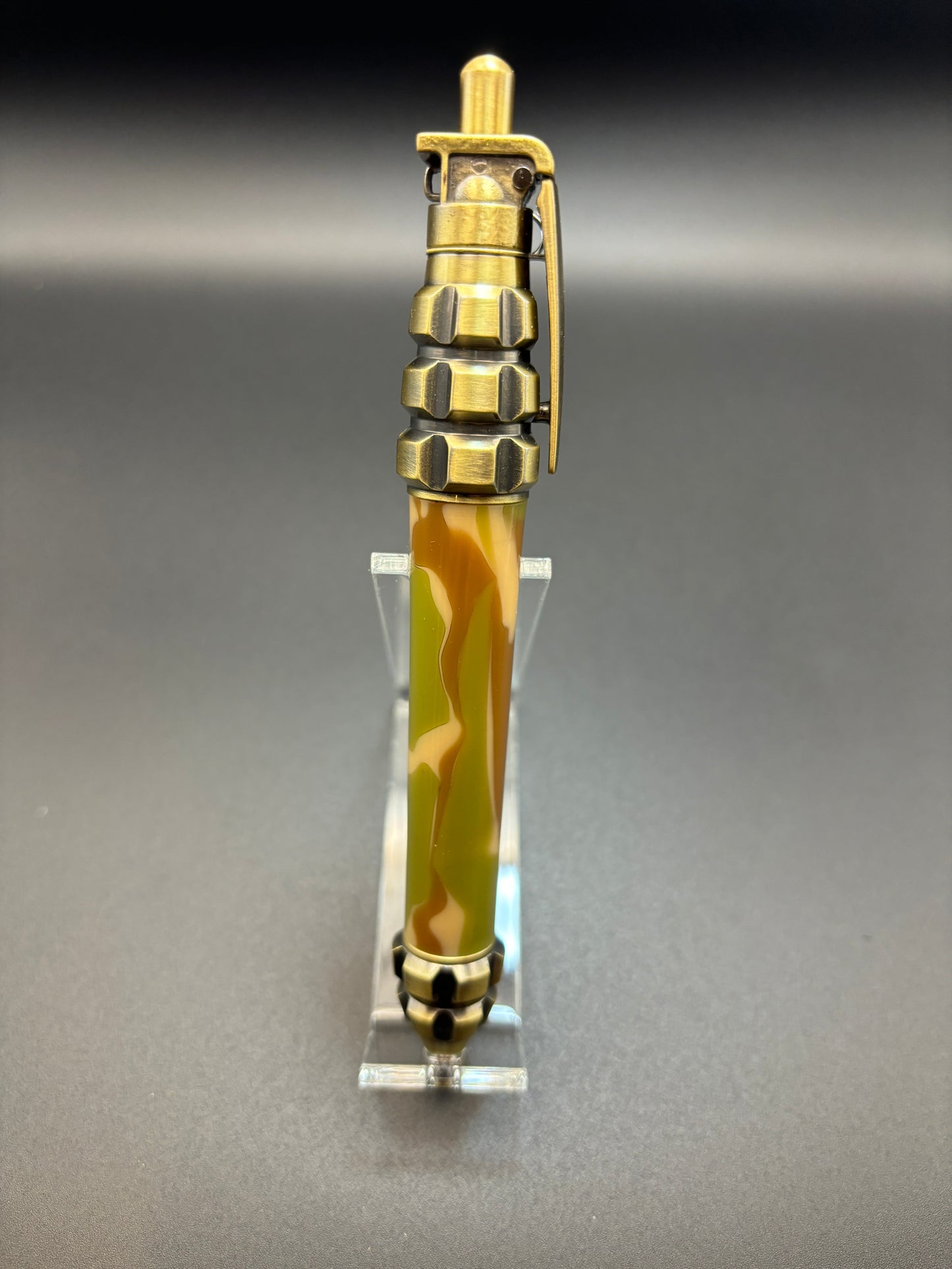 Grenade Pen ★ Antique Brass ★ Desert Camo